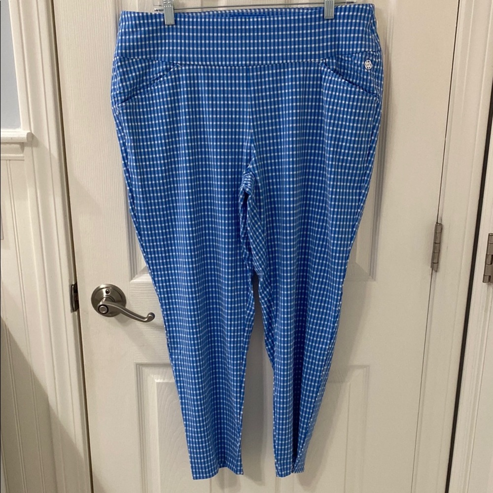 Lilly Pulitzer Blue Checkered Pants